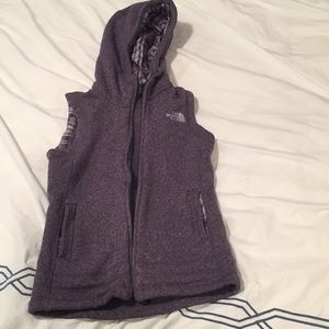 North Face cozy purple vest